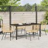vidaXL Tuin eettafelset 5 pcs Bruin poly rattan