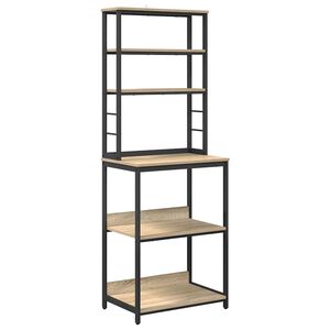 vidaXL Keukenplank 5-laags 60 x 40 x 168 cm Bewerkt hout Sonoma Eiken