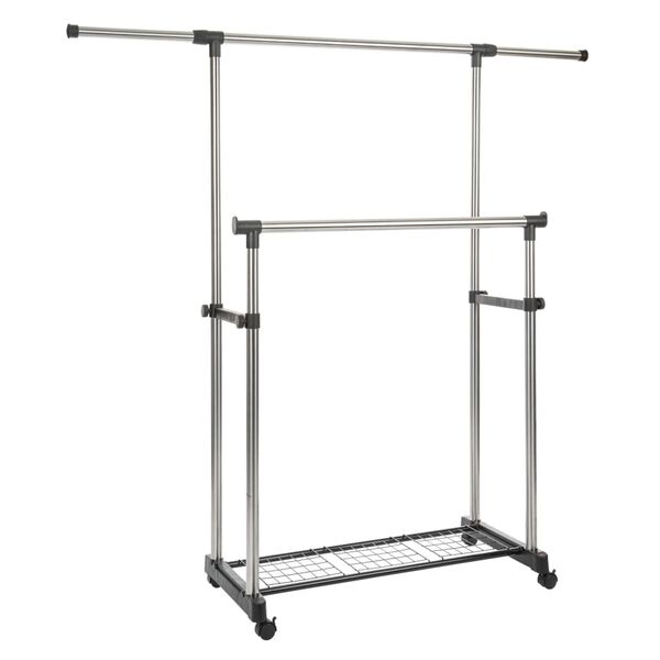 Practo Home Kledingrek verstelbaar met dubbele stang