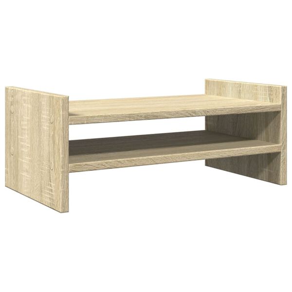 vidaXL Monitorstandaard 50x27x20 cm bewerkt hout sonoma eikenkleurig
