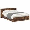 vidaXL Bedframe met opslag Gerookt eiken 150 x 200 cm Bewerkt hout