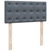 vidaXL Boxspring met matras fluweel donkergrijs 90x190 cm