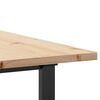 vidaXL Eettafel O-frame 200x100x75,5 cm grenenhout en staal
