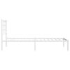 vidaXL Bedframe met hoofdbord metaal wit 80x200 cm