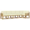 vidaXL Buiten bankenset 6 st Wit en cr&egrave;mekleurig Polyester