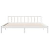 vidaXL Bedframe extra lang zonder matras grenenhout wit 180x210 cm