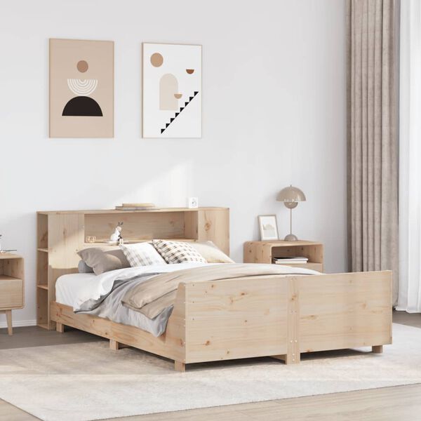 vidaXL Bedframe zonder matras massief grenenhout 120x190 cm