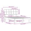 vidaXL Bedframe met Gevoerd Hoofdgedeelte Zwart 150 x 200 cm