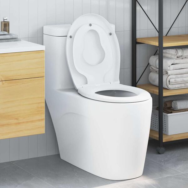 vidaXL Toiletzitting Wit 47 x 37 x 4 cm Duroplast