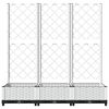 vidaXL Plantenbak met trellis wit 120x40x121,5 cm PP