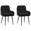 vidaXL Eettafelstoelen 2 st fluweel Zwart 59 x 59,5 x 90 cm