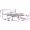 vidaXL Bedframe met hoofdeinde Wit 160 x 220 cm Massief grenenhout