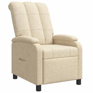 vidaXL Relaxfauteuil Cr&egrave;mekleurig Stof