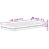 vidaXL Schuimmatras hardheid H2 H3 80x210 cm wit