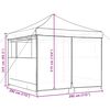 vidaXL Partytent inklapbaar pop-up met 4 zijwanden taupe
