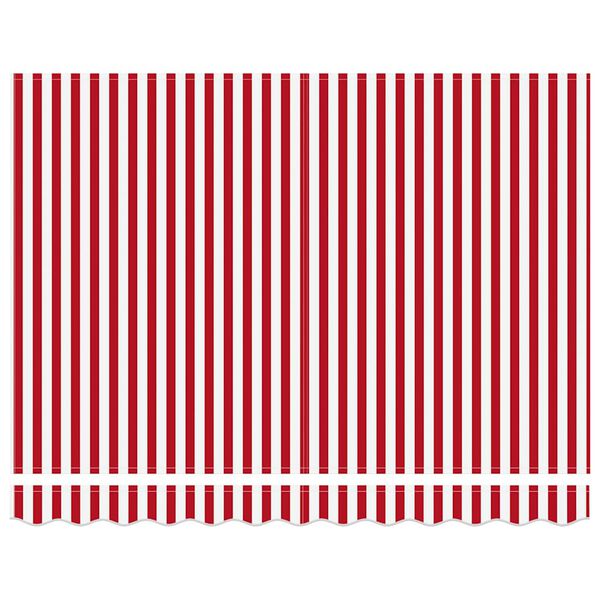 vidaXL Inklapbaar Zonnescherm Rood en Wit 300 x 250 cm