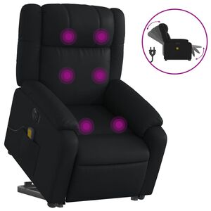 vidaXL Sta-op-massagestoel elektrisch kunstleer zwart