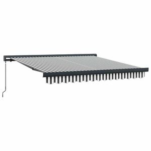 vidaXL Luifel uittrekbaar 3x2,5 m stof en aluminium antraciet en wit