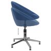 vidaXL Eetkamerstoelen 2 st draaibaar stof blauw
