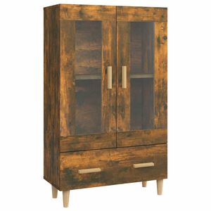 vidaXL Hoge kast 70x31x115 cm bewerkt hout gerookt eikenkleurig