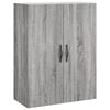 vidaXL Hoge kast 69,5x34x180 cm bewerkt hout grijs sonoma eikenkleurig