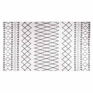 vidaXL Vloerkleed wasbaar 190x300 cm zwart en wit
