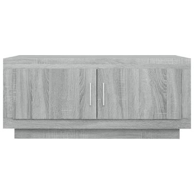 vidaXL Salontafel 102x50x45 cm bewerkt hout grijs sonoma eikenkleurig