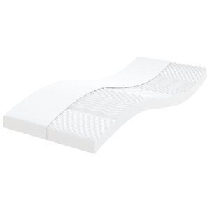 vidaXL Schuimmatras Wit 90x190 cm 7-Zone Hardheid 20 ILD