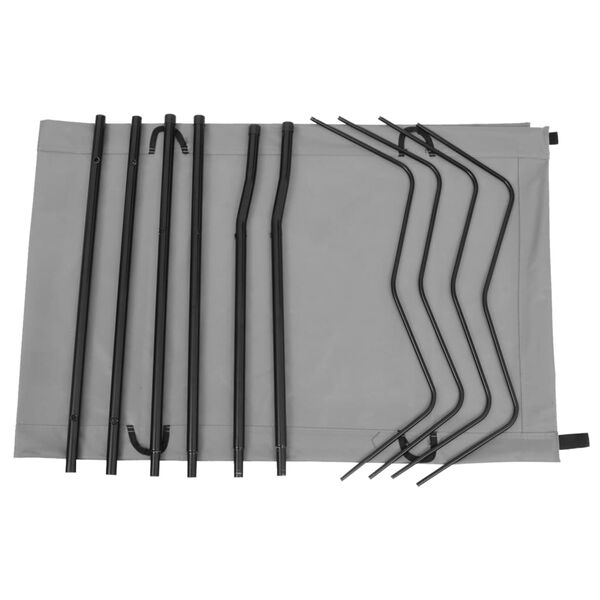 vidaXL Campingbedden 2 st 180x60x19 cm oxford stof en staal grijs