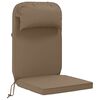 vidaXL Zon Loungerkussen 100% Polyester Taupe 55 x 124 x 5 cm