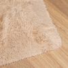 vidaXL Hoogpolig vloerkleed NAVARRA 120x120 cm polyester beige