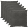 vidaXL Kussensloop 6 pcs HEERLEN Donkergrijs 55 x 55 cm Fluweel