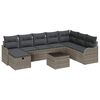 vidaXL Tuin Sofa Set 9 st Grijs poly rattan
