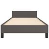 vidaXL Bedframe met hoofdbord kunstleer grijs 90x190 cm