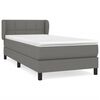 vidaXL Boxspring met matras stof donkergrijs 80x200 cm