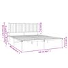 vidaXL Bedframe met hoofdbord metaal wit 160x200 cm