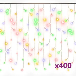 vidaXL Lichtgordijn met 400 LED's en 8 functies 10 m meerkleurig
