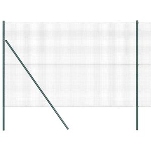 vidaXL Grond Fix Gelast Draadhek 25 x 1,5 m PVC-Coated Staal Groen