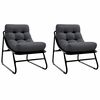 vidaXL Tuinmeubelen 2 pcs Zwart 60,5 x 81 x 71 cm Gepoedercoat staal
