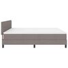 vidaXL Boxspringbed met matras met hoofdeinde Taupe 200 x 200 cm Stof