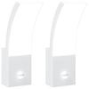 vidaXL Buitenwandlampen 2 st LED met sensors gegoten aluminium wit
