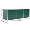 vidaXL Plantenbak verhoogd 240x80x77 cm gegalvaniseerd staal groen
