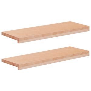 vidaXL Trapmatten 2 st Naturel 70 x 25 x 2 cm Massief beukenhout