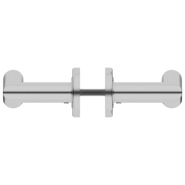 vidaXL Deurklinkenset gebogen met PZ profielcilinder roestvrij staal