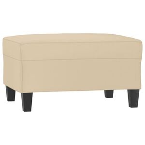 vidaXL Voetenbank 70x55x41 cm microvezelstof cr&egrave;mekleurig