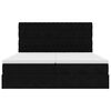vidaXL Ottoman bed met matrassen en LED's 160x200cm fluweel zwart