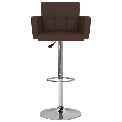 vidaXL Barstoelen 2 st kunstleer bruin