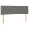 vidaXL Boxspring met matras stof donkergrijs 160x200 cm