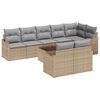 vidaXL Tuin Sofa Set 9 st Beige poly rattan
