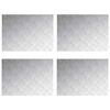 vidaXL Trap Tread Rechthoekig 4 pcs Zilver 70 x 50 cm Aluminium
